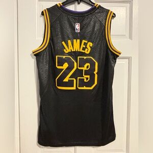 100% Authentic Lebron James Nike Lakers Black Mamba City Jersey Size 48 L Mens